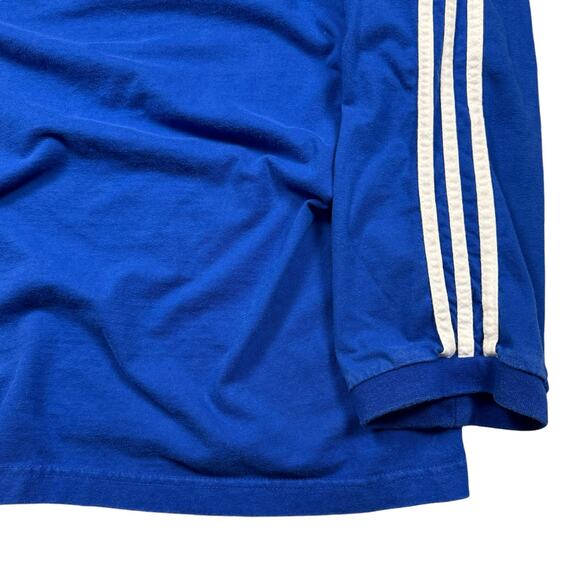 Kansas Jayhawks Shirt Men's XL‎ Adidas Striped Long Sleeve Blue White Basketball - Picture 3 of 10